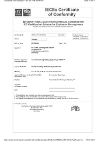 Thumbnail of document Ex certificate IECEXPTB060014 U 001 00 20213